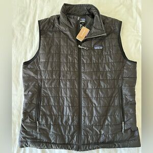 New Patagonia Mens Nano Puff Vest Large Black Mens